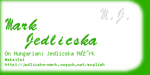 mark jedlicska business card